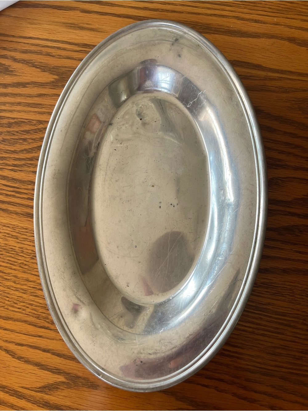 Vintage pewter oval Serving Platter
